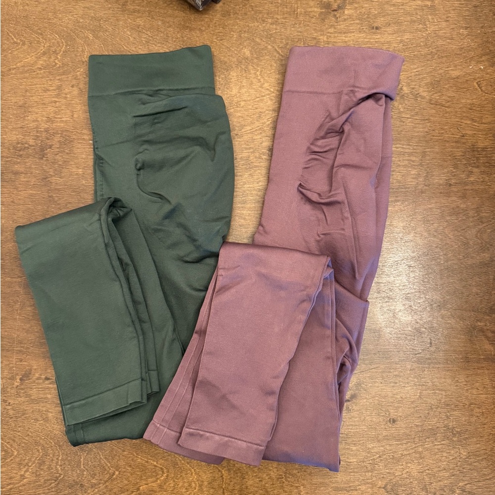 BLANQI Green and Purple Leggings